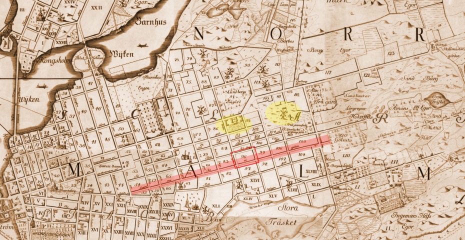 Stockholm 1733, detalj